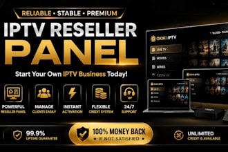 setup reseller panel strong 8k, trex, mega ott with full technical support