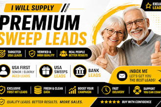 supply premium sweep leads, gamblers lead, USA first senior elderly aged leads