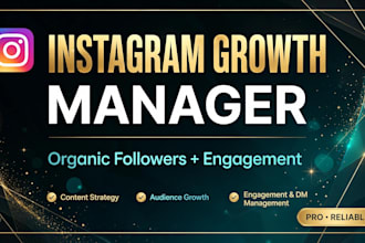 be your instagram manager for growth