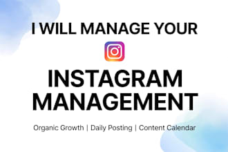 be your instagram manager for growth