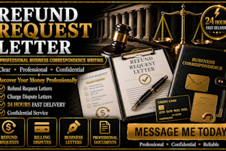 write a professional refund request and charge dispute letter