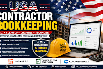 fix USA contractor books in jobtread, contractor foreman and coconstruct