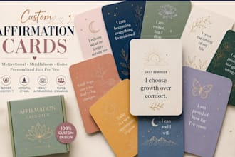 design custom motivational cards affirmation cards game mindfulness card deck
