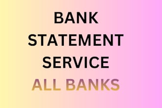 convert bank statement into financial statement