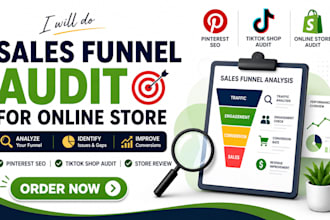 do sales funnel  audlt for online store pinterest seo tiktok shop audit store