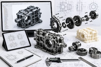 create parametric cad models, mechanical design and 3d product modeling