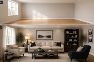 create realistic virtual staging for real estate photos