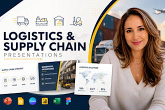 logistics presentation, supply chain powerpoint, warehouse proposal, company