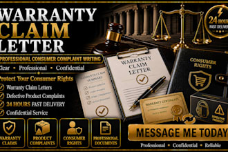 write a warranty claim and defective product complaint letter