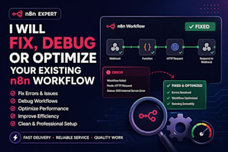 fix, debug, or optimize your existing n8n workflow