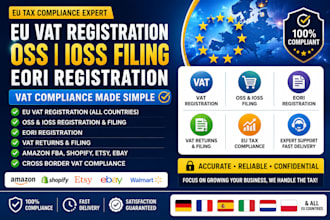 do eu vat registration, oss ioss filing, eori registration and vat compliance