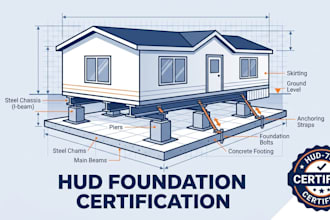 provide hud 733 foundation certification for manufactured homes