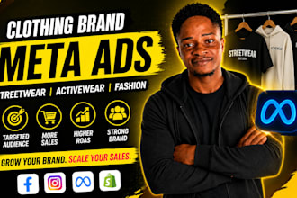 do clothing brand marketing facebook ads streetwear, activewear fashion meta ads