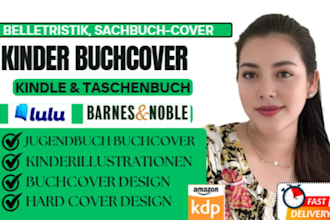 ich werde ihr kinderbuch und jugendbuch buchcover designen KDP