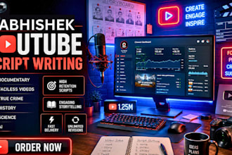 write professional youtube and movie scripts