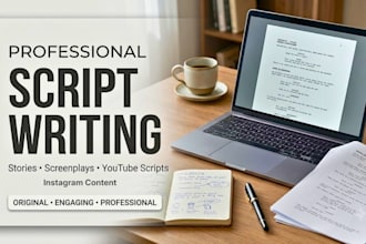 write professional youtube and movie scripts