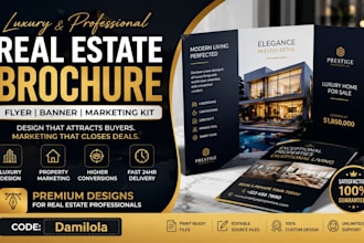 design or redesign a luxury real estate brochure, flyer, and property marketing