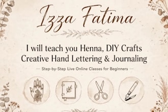 be your teacher for henna art, hand lettering, and DIY craft