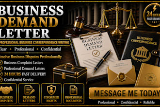 write a professional business complaint and demand letter