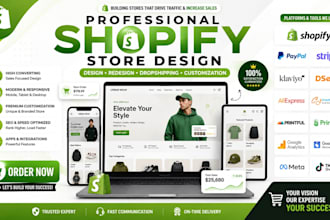 shopify store design shopify website design shopify store redesign shopify