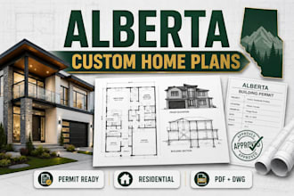 prepare alberta custom home plan and residential permit drawing