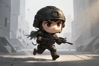 design unique chibi ai robot characters for you