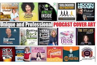 design a podcast cover art and podcast logo