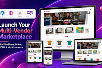 build wordpress woocommerce dokan wcfm multi vendor marketplace website