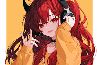 draw anime art, profile picture, pfp for your character art
