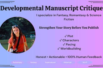 provide a developmental critique of your novel