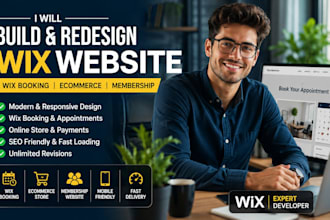 do wix website development, wix booking website developer, wix website redesign