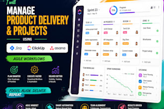 manage product delivery and projects using jira clickup asana agile workflows