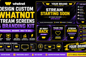 design custom whatnot stream screens and branding kit