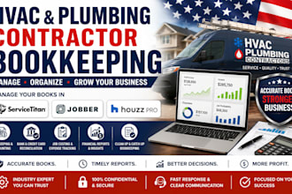 manage servicetitan, jobber, houzz pro usa hvac plumbing contractor books