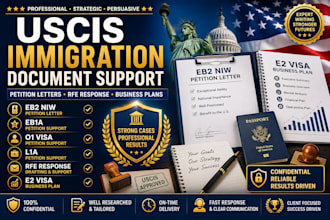 write uscis eb2 niw petition letter eb1a, o1, l1a rfe response, e2 business plan