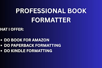 do book formatting, paperback formatting for amazon kdp, ingramspark, lulu