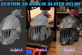 create 3d print and paint custom cosplay mask 3d helmet wearable cosplay stl