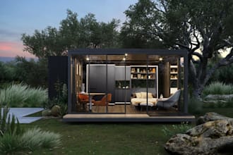 modernize US manufactured modular homes, factory building renders for marketing