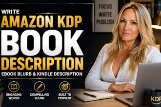write amazon kdp book description, ebook blurb and kindle description