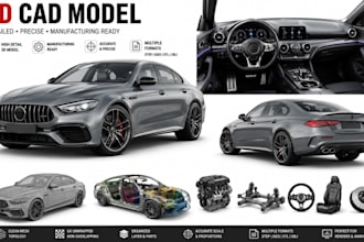 design full 3d car model, custom body kits, widebody, bumper, spoiler in 3d cad