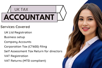 be UK accountant and file UK tax return, company accounts, and ltd registration