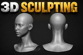 sculpt realistic 3d male and female head models for games and 3d printing