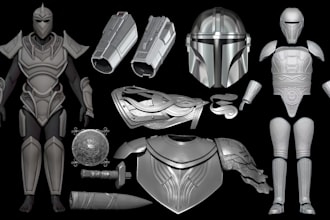 sculpt custom wearable 3d cosplay armor model cosplay helmet 3d mask props model