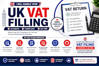 handle UK vat filling registration tax return eu bookkepping accountant