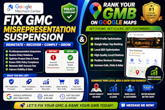 fix gmc misrepresentation suspension and rank your gmb on google maps