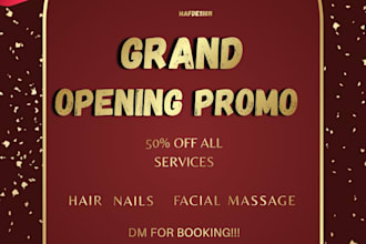 design elegant salon promo poster and social media banner
