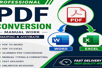 convert PDF to word and excel manually