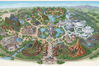 design illustrated theme park maps, zoo maps and attraction maps