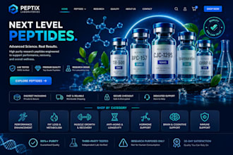 build peptide website research use supplement website fda compliant store