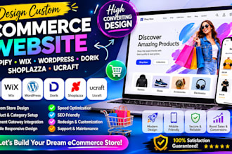 design custom ecommerce website on shopify wix wordpress dorik shoplazza ucraft